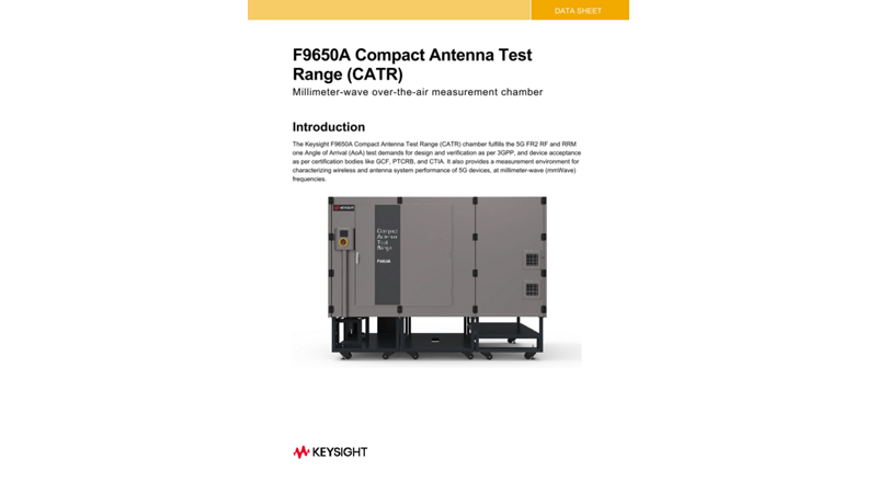 F9650A Compact Antenna Test Range (CATR) Chamber